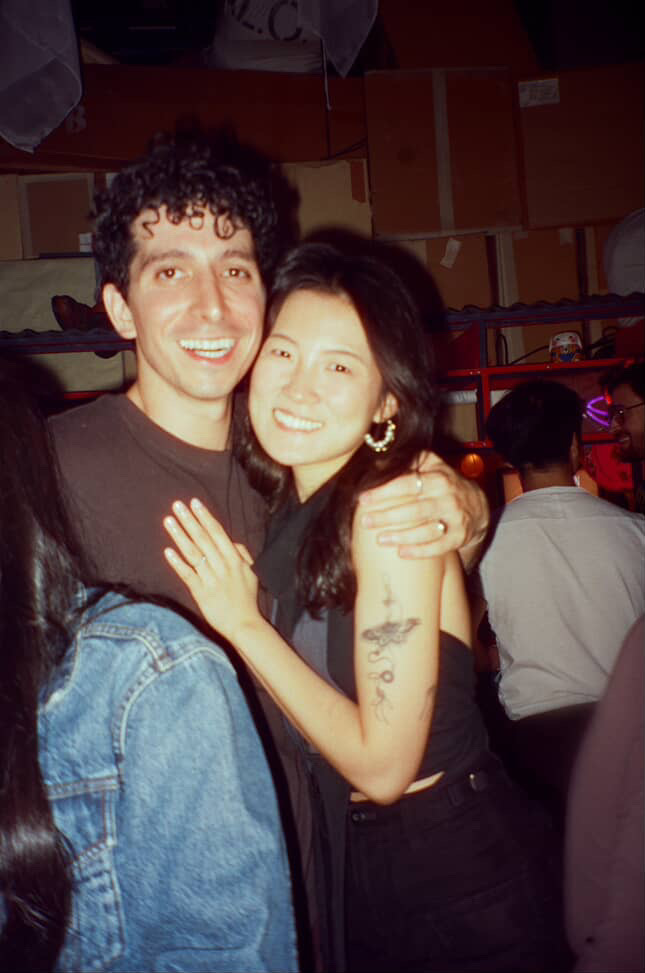 Kelly and Pedram smiling together